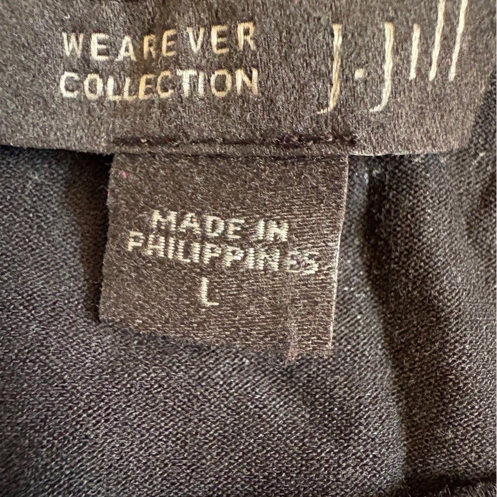 J.Jill Crew Neck Black Long Sleeve Top! - Picture 2 of 4